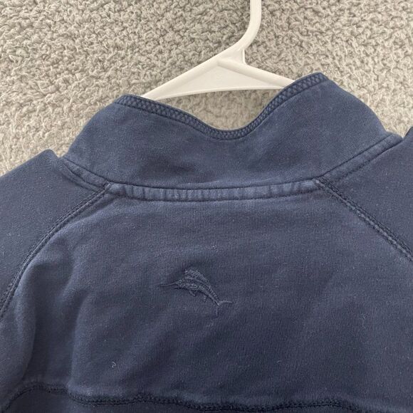 University Of Michigan Wolverines Sweater Men XL Tommy Bahama Navy 1/4 Zip - Picture 12 of 12